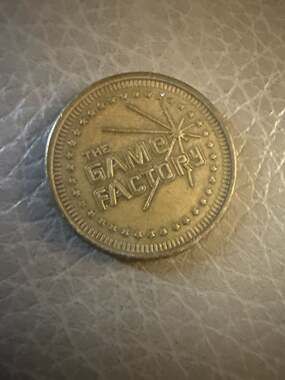 Vintage The Game Factory Arcade Token Rockford IL Collectible Brass Coin